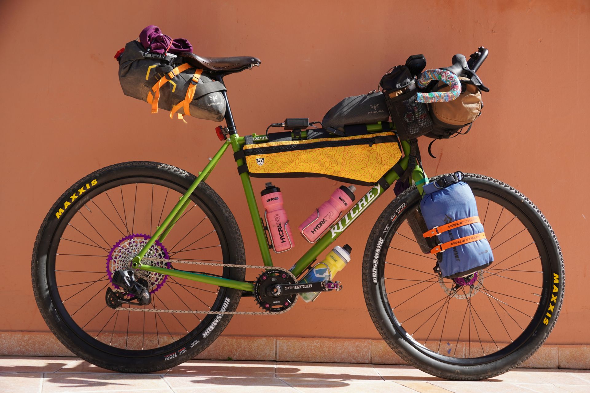 Image shows one of the bikes being ridden at the 2023 Atlas Mountain Race