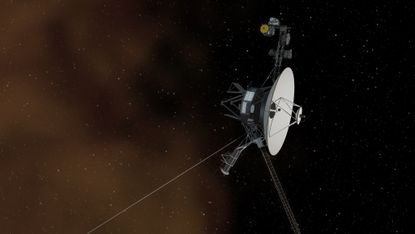 An artist's concept of the Voyager 2 in interstellar space