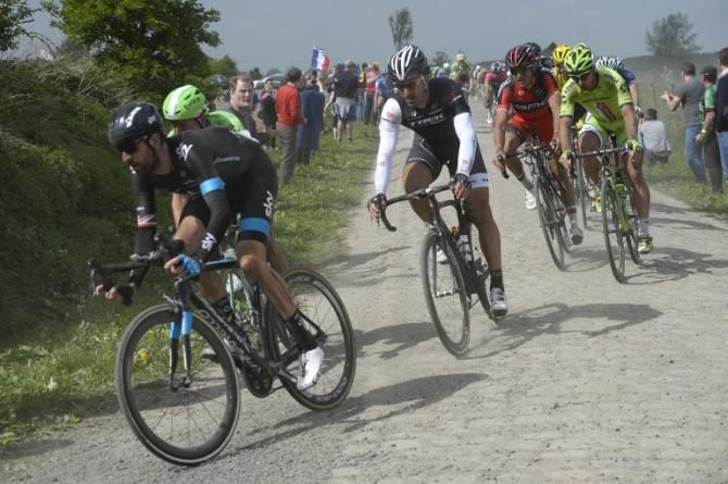 Switzerland's Fabian Cancellara (Trek Factory Racing) rides in the pack