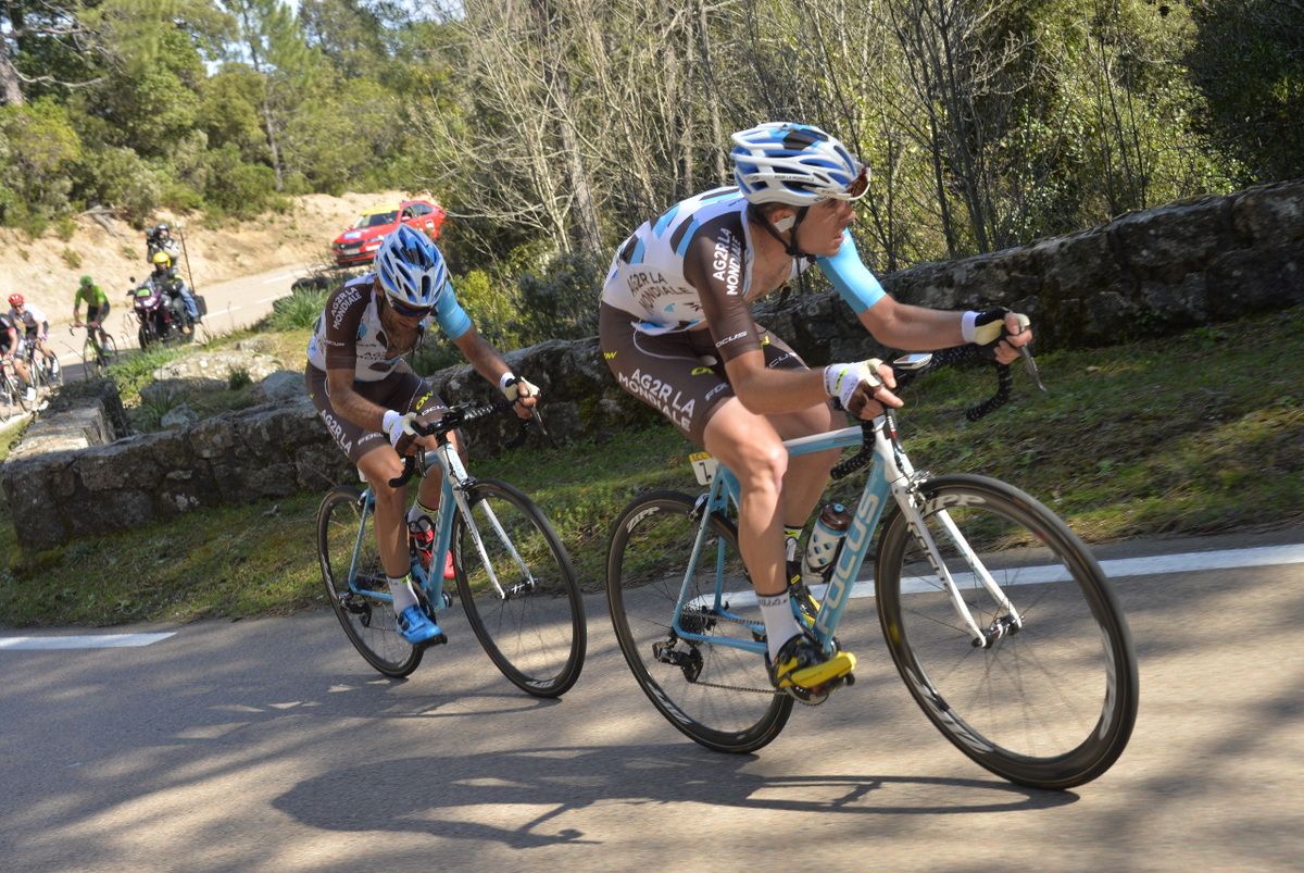 Pierre Latour with Ag2r-La Mondiale teammate Jean-Christophe Peraud