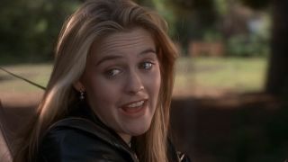 Cher talking while driving in Clueless