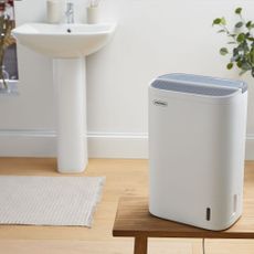 Vonhaus dehumidifier in bathroom