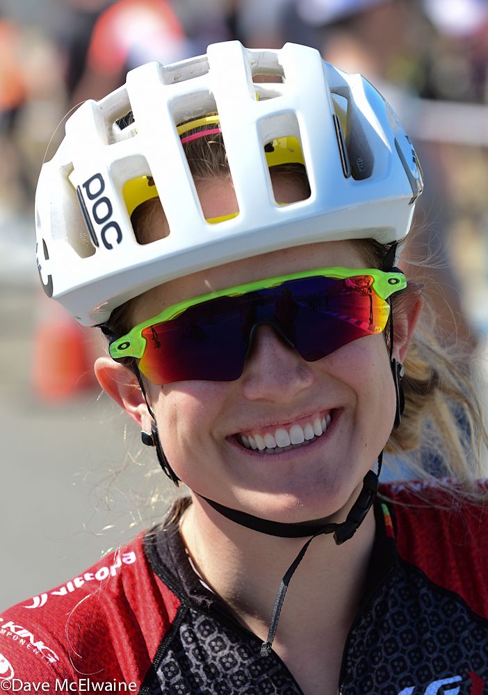 Cyclo-cross specialist Ellen Noble was making her debut as a professional mountain biker today