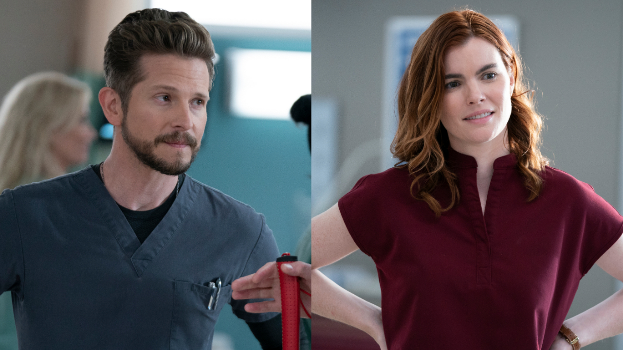 Matt Czuchry as Conrad and Kaley Ronayne as Cade in The Resident