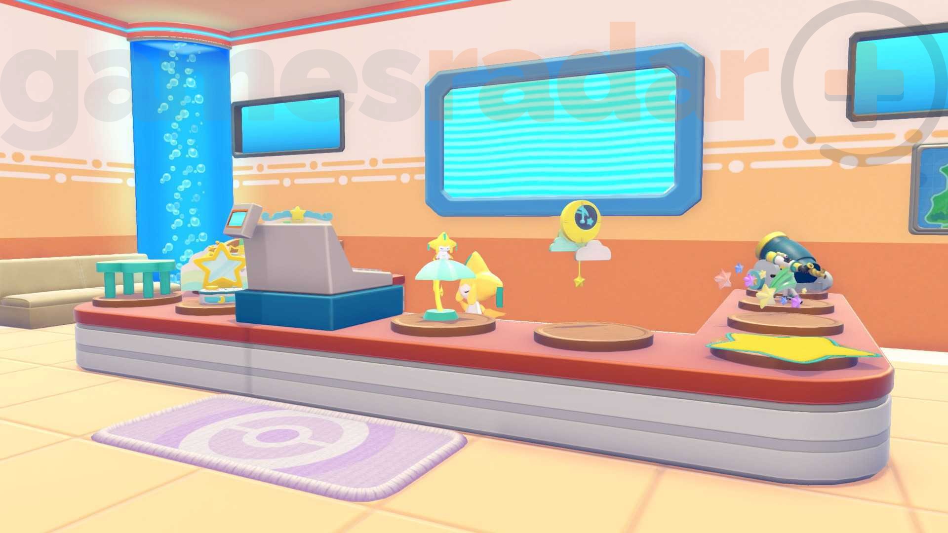 Jirachi tends shop during its Pokopia event.