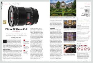 Image showing the review of the Viltrox AF 16mm lens, as reviewed in the September 2024 issue of Digital Camera magazine