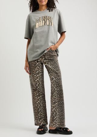 leopard print jeans