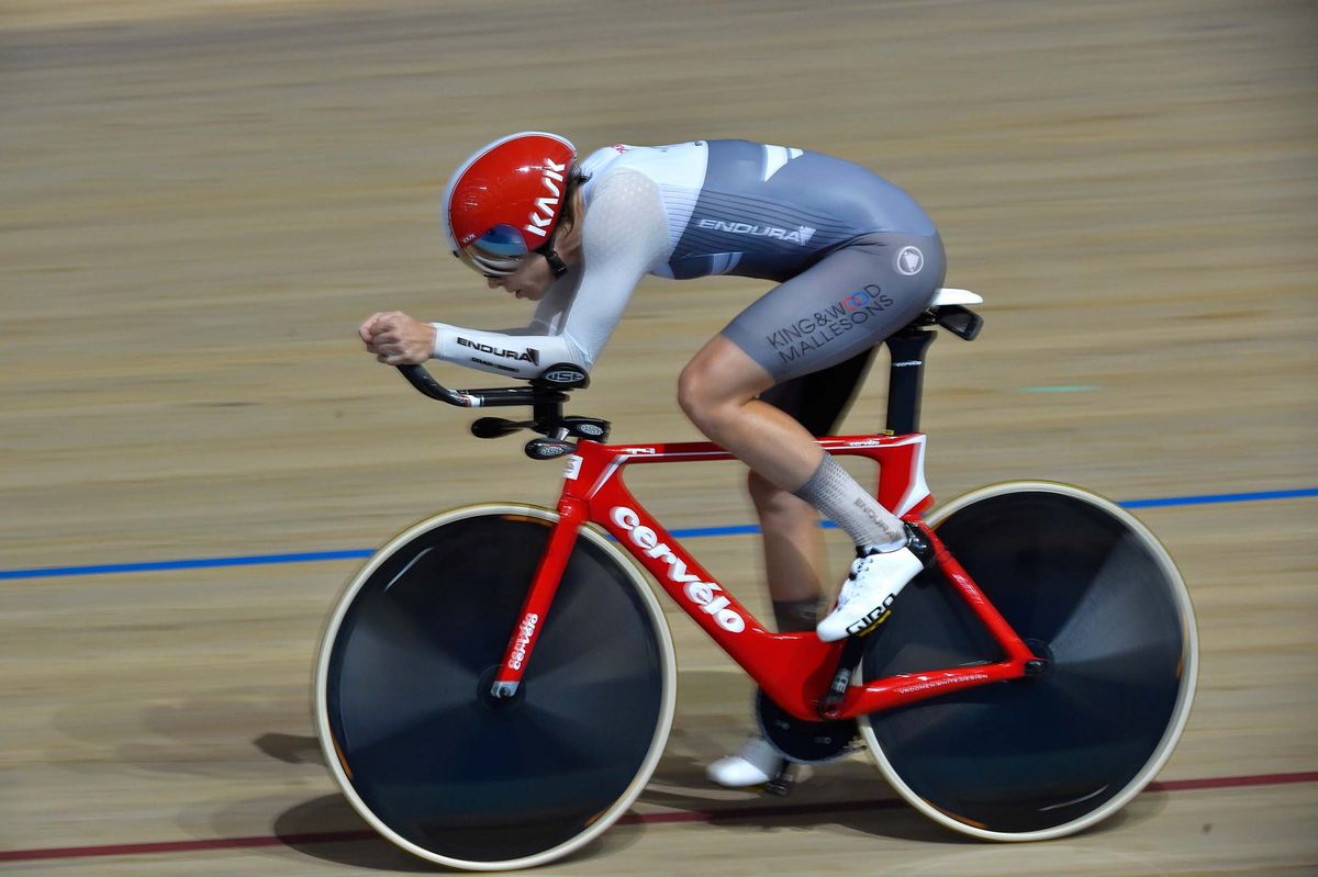 Bridie O'Donnell breaks the women's UCI Hour Record in Adelaide.