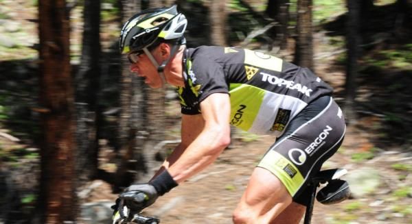 Dave Wiens (Topeak/Ergon) moments before he flatted.