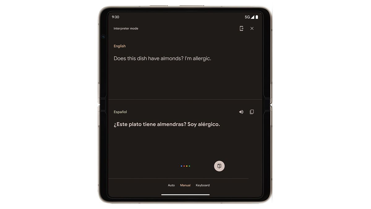 Dual Translate on Inner Screen on Pixel Fold