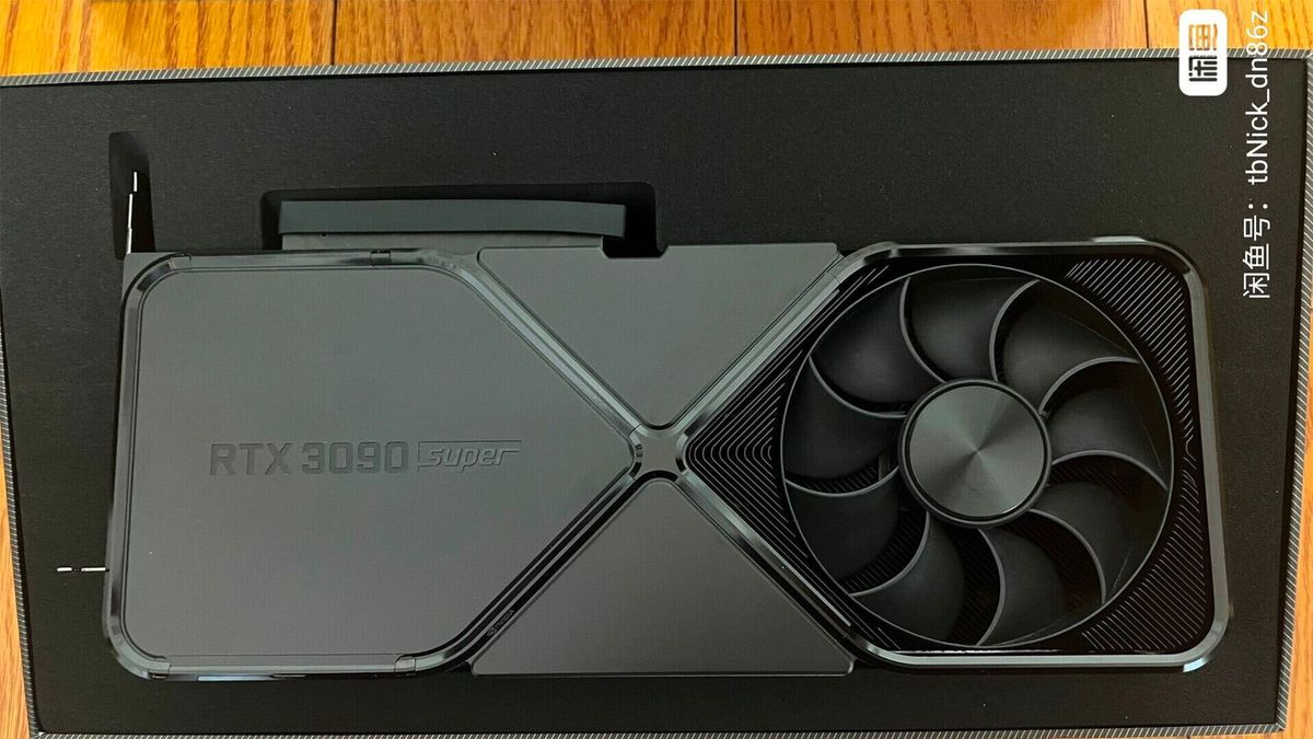 A black-shrouded RTX 3090 Super graphics
