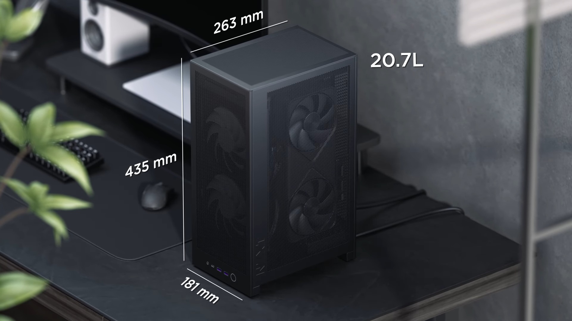 A sizing image of the NZXT H2 Flow