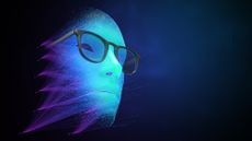 A deepfake face with glasses