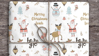 Personalised Ho Ho Ho Christmas Wrapping Paper