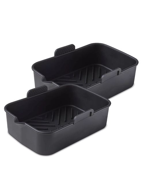 Set of 2 Silicone Air Fryer Rectangular Solid Trays
