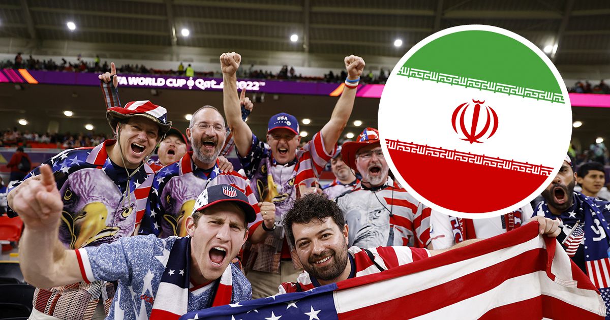 United States fans show their support prior to the FIFA World Cup Qatar 2022 Group B match between USA and Wales at Ahmad Bin Ali Stadium on November 21, 2022 in Doha, Qatar