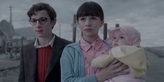 Violet, Klaus and Sunny in A Series of Unfortunate Events Netflix show