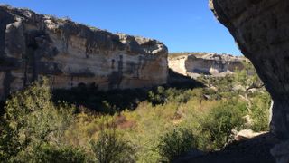 The man lived in the Lower Pecos Canyonlands of Texas, pictured here, sometime between 1,400 - 1,000 years ago. The arid area where he was buried caused his body to become naturally mummified.