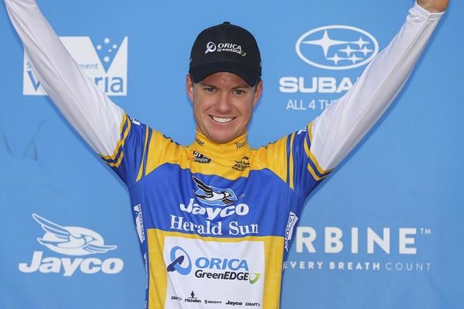 Simon Clarke (Orica-GreenEdge) jumped into yellow after Stage 2