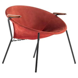 A red lounge chair from 1stDibs