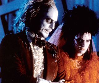 It’s the bride and nightmarish groom… Beetlejuice brought the Burtonesque look to a wider audience.