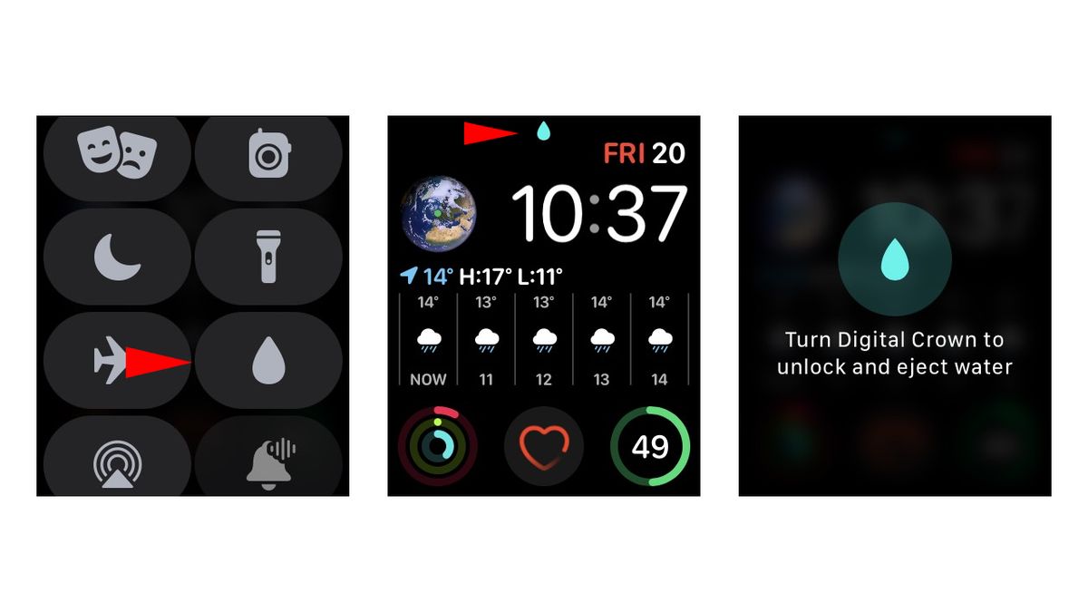Water Lock Off How to eject water from your Apple Watch | Laptop Mag