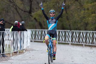 Jamey Driscoll (Raleigh Clement) takes the UCI Elite Mens win on the opening day of Resolution Cup