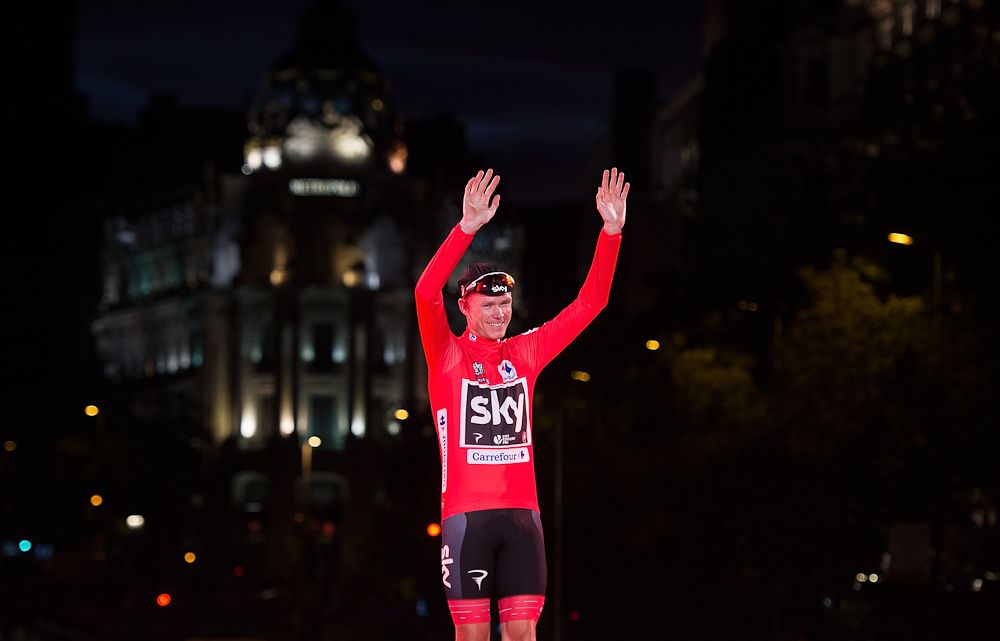 Chris Froome on the 2017 Vuelta podium