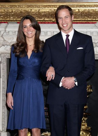 Prince William and Kate Middleton announce their engagement in 2010