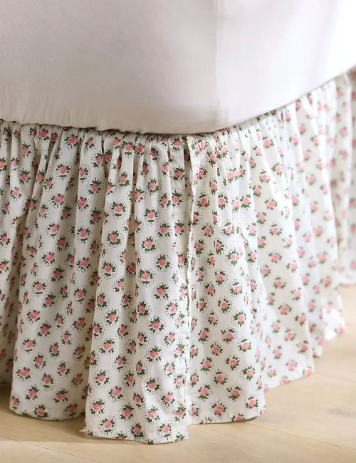 Cotton Percale Printed Bed Skirt
