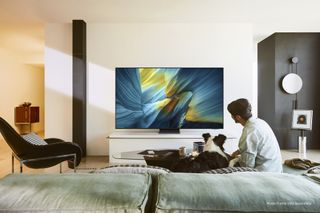 Samsung TV in a brightly lit room