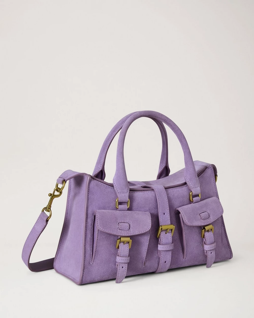 Mulberry, Small Roxanne in Hazy Lilac Suede