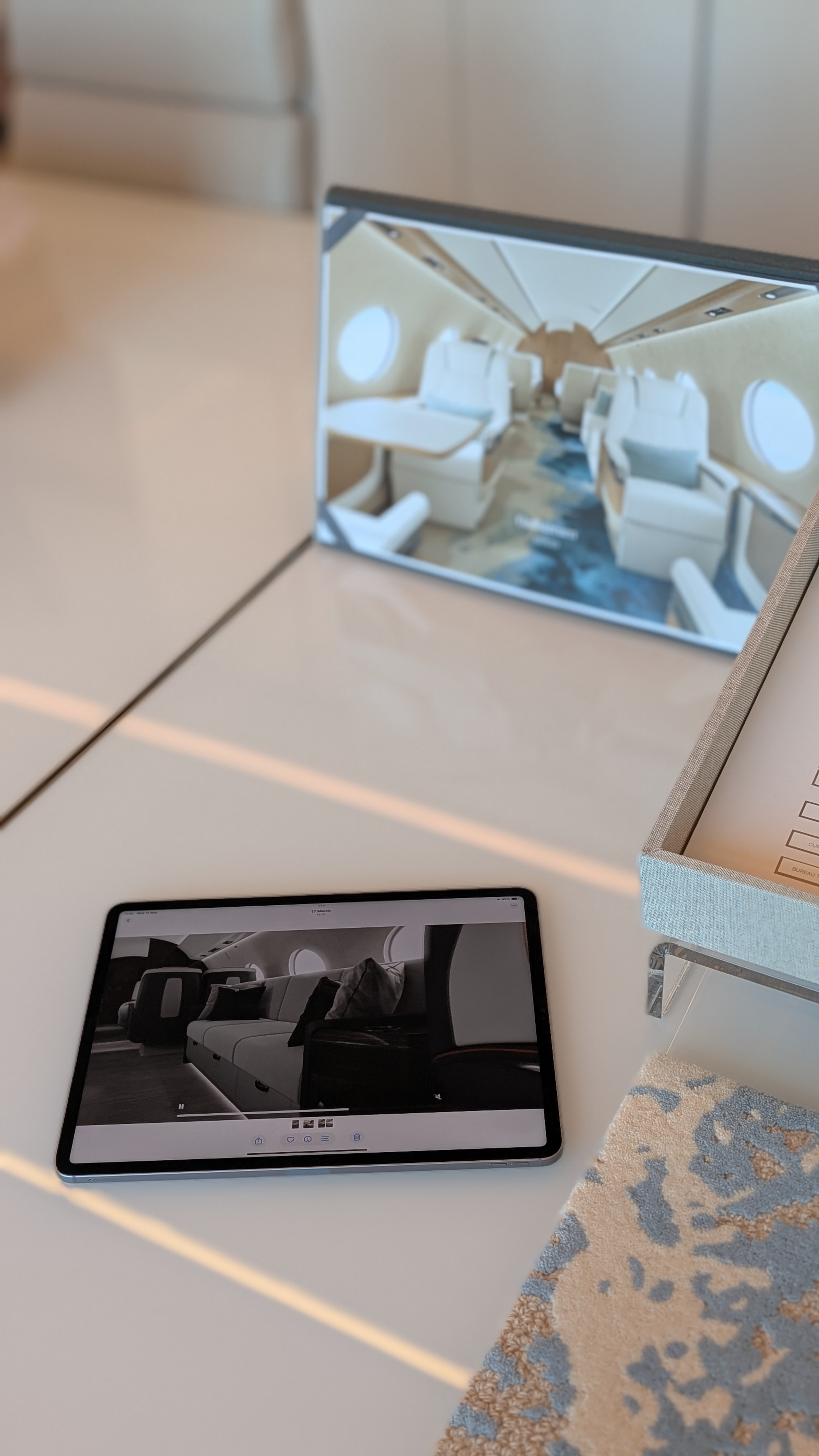 Gulfstream's configuration software runs on an iPad