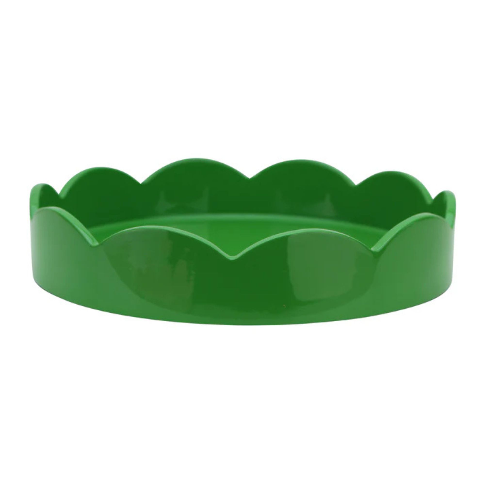 Addison Ross, Leaf Green Small Round Scallop Tray