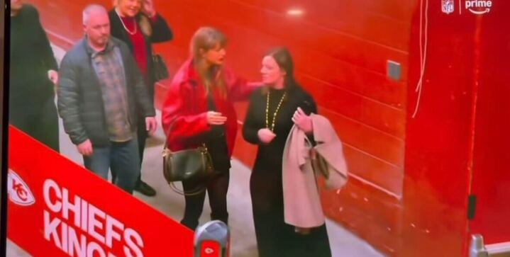 Taylor Swift arriving at the Chiefs vs Broncos Christmas game