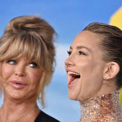 Goldie Hawn and Kate Hudson attend the Premiere of "Glass Onion: A Knives Out Mystery" at Academy Museum of Motion Pictures on November 14, 2022 in Los Angeles, California.