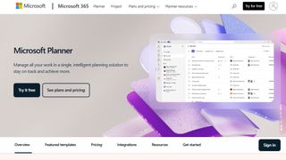 Website screenshot for Microsoft Planner (November 2024)