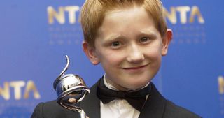Coronation Street actor Sam Aston with his award for Best Newcomer, at the 10th Anniversary National Television Awards 2004, held at the Royal Albert Hall in London.