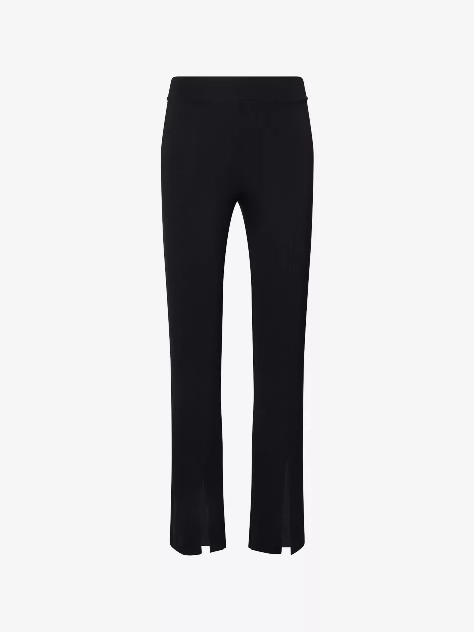 Neoprene Split-Front Jersey Trousers