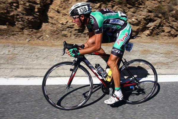 A racer in action