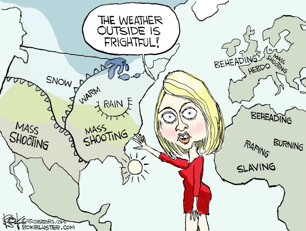 Editorial cartoon World Weather Holiday Terrorism