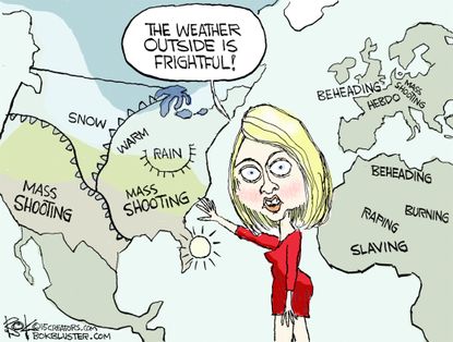 Editorial cartoon World Weather Holiday Terrorism