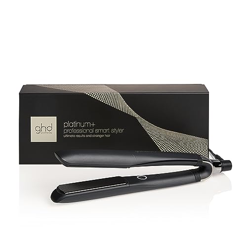 Ghd Platinum+ Hair Straightener 
Professional Styler in Black - More Strength, Shine 
Colour Protection - for All Hair Types - (uk Plug)