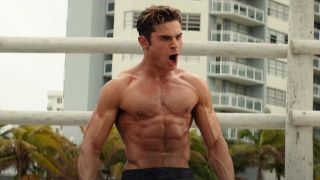 Zac Efron looking ripped in Baywatch