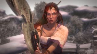 Screenshot from Heavenly Sword developed by Ninja Theory and published by Sony exclusively for the Playstion 3.