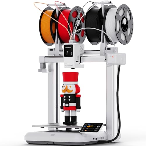 Anycubic Kobra X 3d Printer, 600mm/s High-Speed Fdm Printer With 4-Color Printing, 49-Point Auto-Leveling, Smart Ai Detection for Beginners &amp;amp; Professionals, 260x260x260 Mm&amp;sup3;