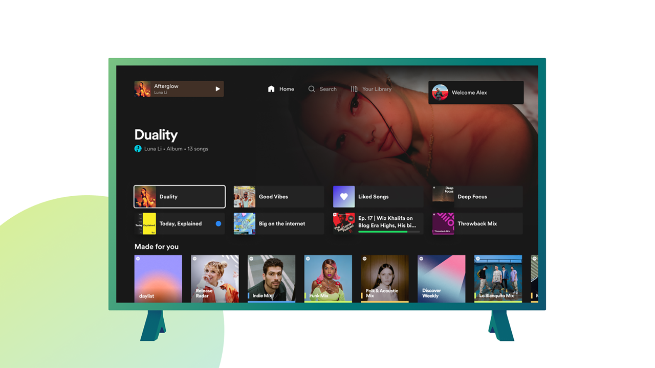 Spotify on TV