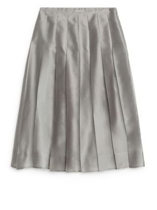 Organza Silk Skirt - Grey - Arket Gb