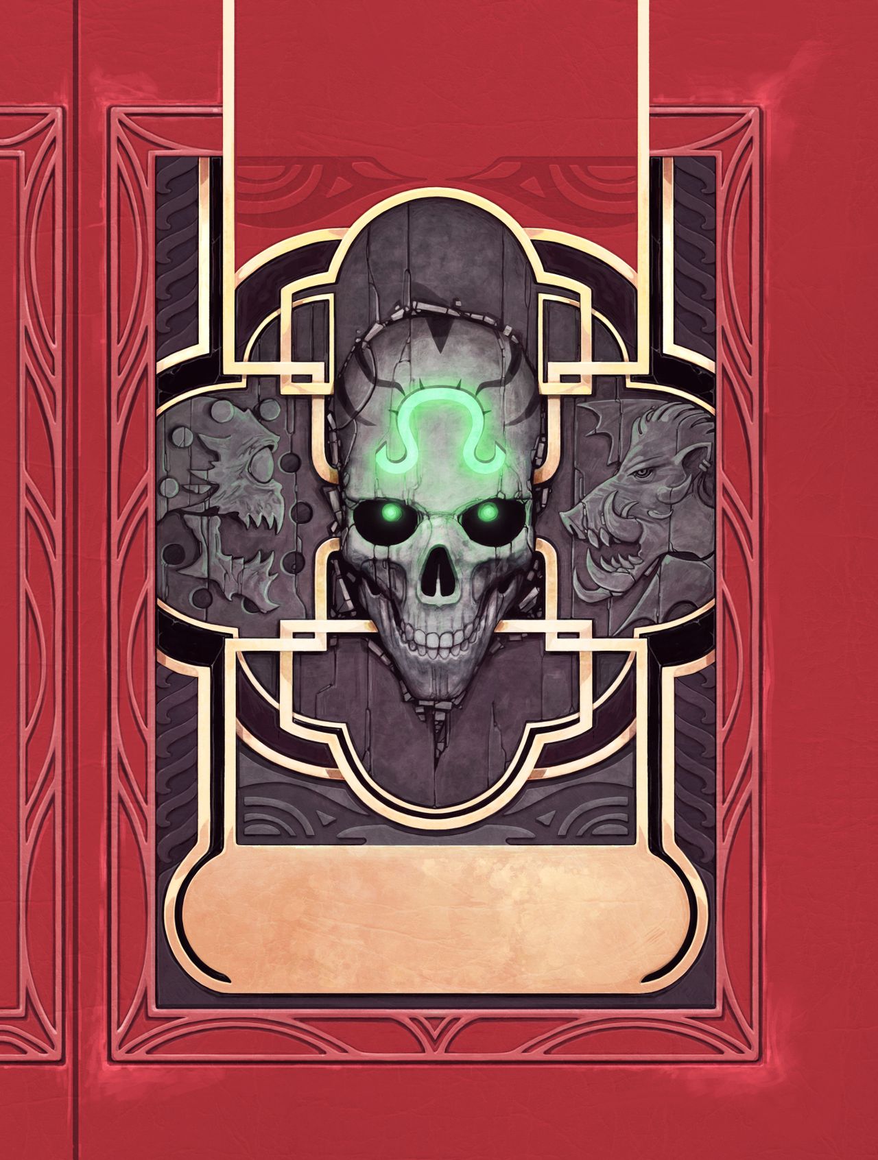 An alternative cover for Deadfall, featuring a Spectator and Baphomet