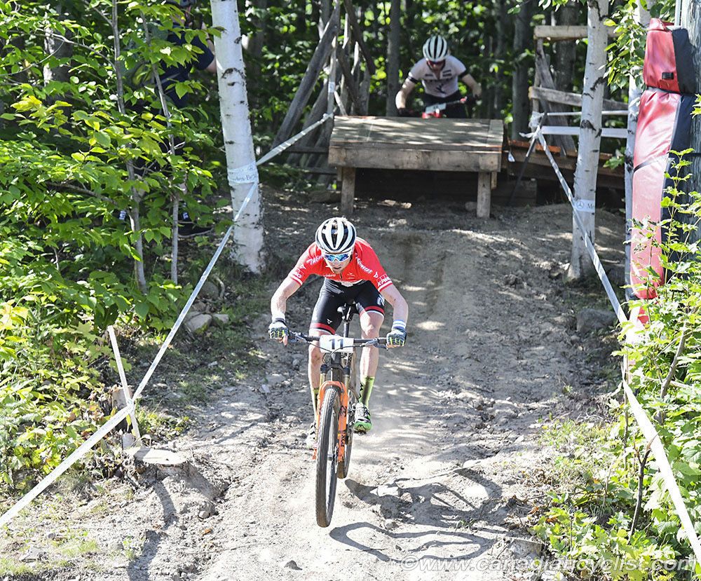 Mathias Flueckiger (Sui) Thomus-RN Racing Team leading after Schurter's mechanical